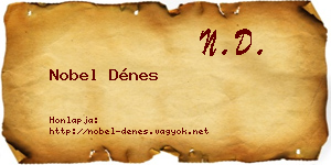 Nobel Dénes névjegykártya